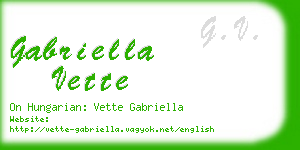 gabriella vette business card